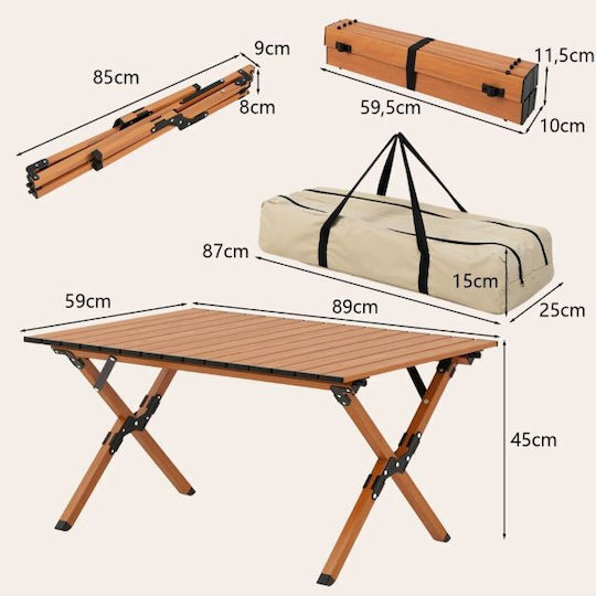 Costway Tabelle Aluminium für Camping Klappbar