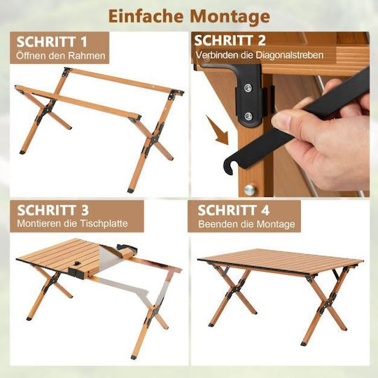 Costway Tabelle Aluminium für Camping Klappbar