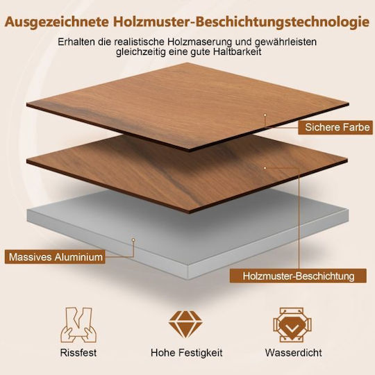 Costway Tabelle Aluminium für Camping Klappbar