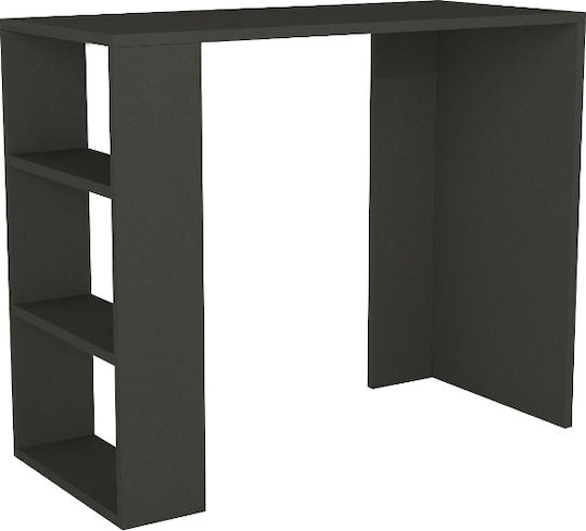 Desk Netenia Wooden Charcoal 90x40x74cm
