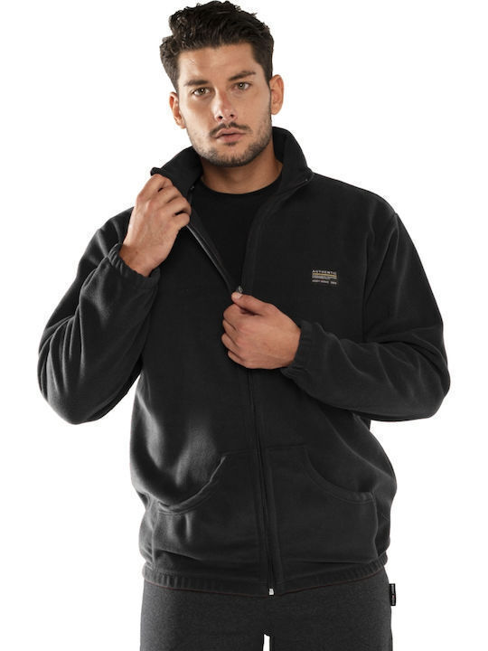 Herren Fleecejacke Schwarz