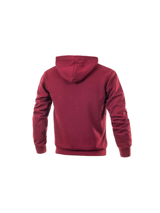 MBLK Men's Sweatshirt with Hood Burgundy