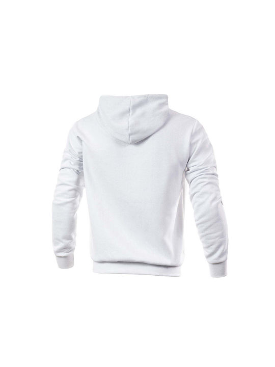 MBLK Herren Sweatshirt mit Kapuze Weiß