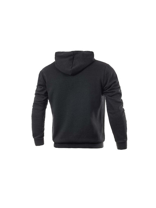 MBLK Herren Sweatshirt mit Kapuze Schwarz