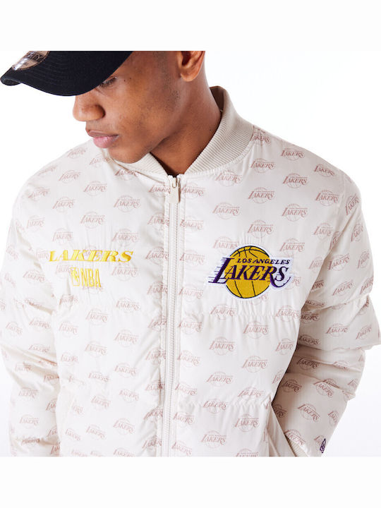 La Lakers Nba Jacket Bomber Stone