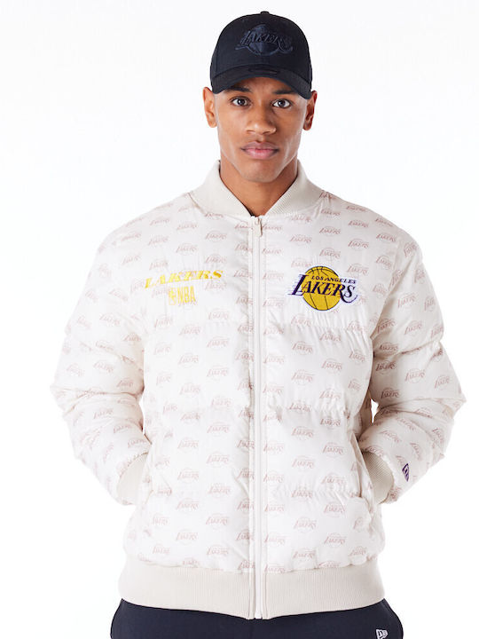 La Lakers Nba Jacket Bomber Stone