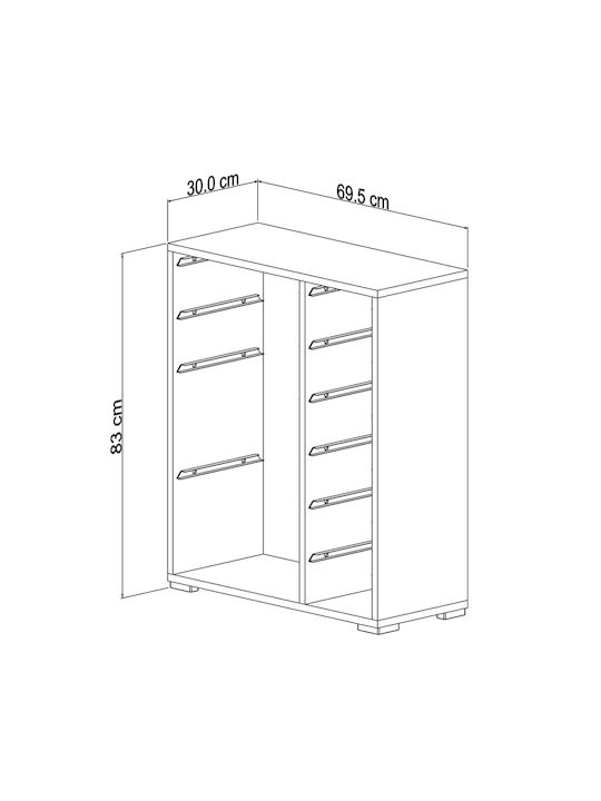 Kids Room Furniture White 69.5x30x83cm