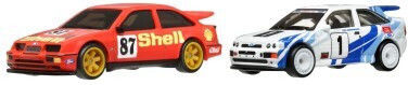 Set Premium Hot Wheels 2 Mașini Metalice Ford Sierra Cosworth Ford Escort Rs Cosworth Scară 1:64