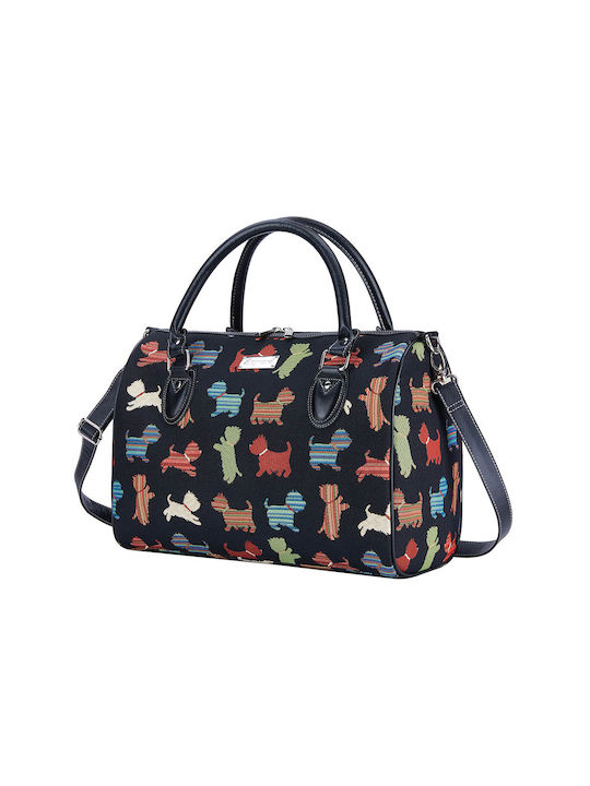 Signare Playful Puppy Damen Tasche Hand Blau