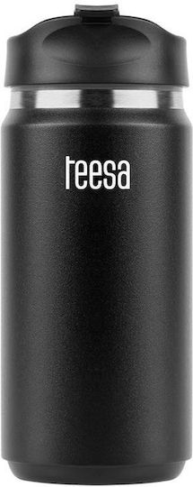 Stainless Steel Plastic Thermos 350 Ml Black