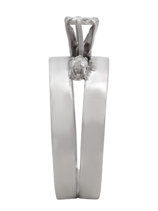 Savvas Design Femeie Inel cu Diamant din Aur alb 14K