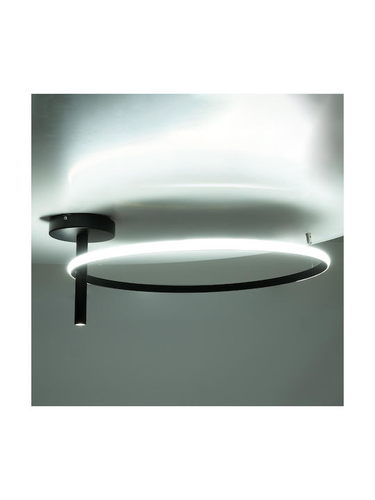 GloboStar Verona Ceiling Mount Light 60cm Black with Integrated LED