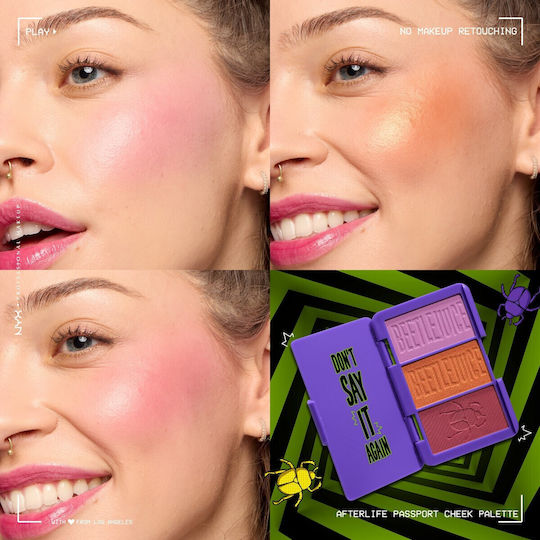 NYX Professional Makeup Beetlejuice Afterlife Passport Παλέτα με Ρουζ Afterlife Passport 6gr