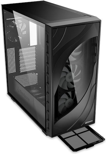 Sharkoon Rebel C80G RGB Gaming Midi Tower Κουτί Υπολογιστή με Πλαϊνό Παράθυρο Μαύρο
