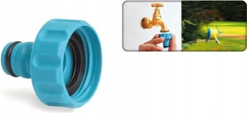 Cellfast Faucet Hose Connector with Male Thread 25.4mm Transparent