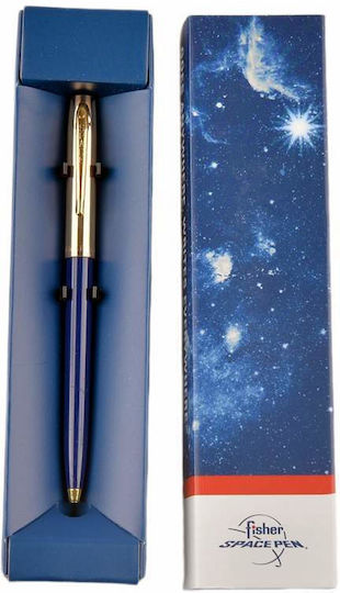 Fisher Space Pen Cap-o-matic Brass Cap Blue Barrel 775g-bl In A Gift Box