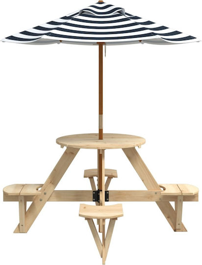 vidaXL Table Παιδιά made of Wood 120x57cm. for 3+ Years Brown