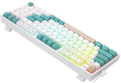 Redragon K643GWC-RGB-PRO Veigar Ασύρματο Gaming Μηχανικό Πληκτρολόγιο με RGB φωτισμό (Αγγλικό US) Λευκό