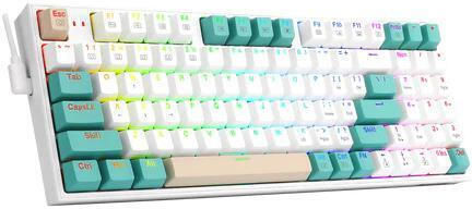 Redragon K643GWC-RGB-PRO Veigar Ασύρματο Gaming Μηχανικό Πληκτρολόγιο με RGB φωτισμό (Αγγλικό US) Λευκό