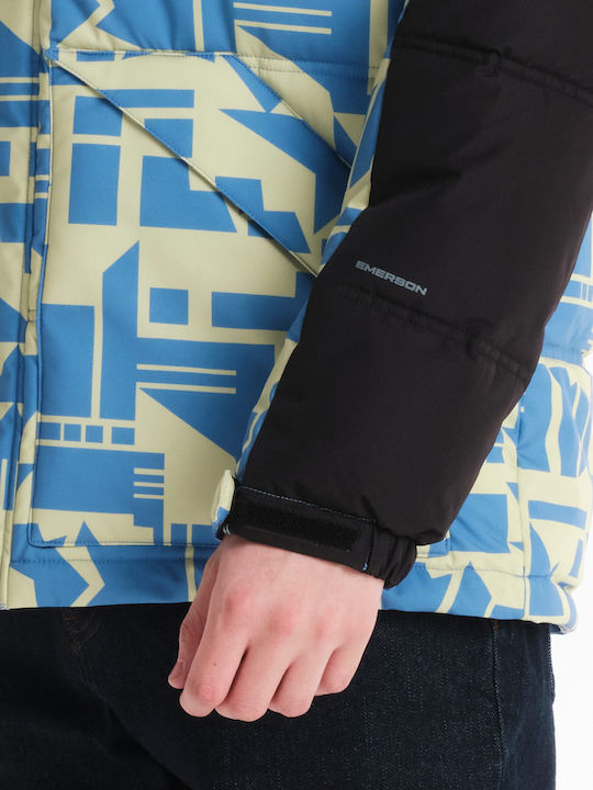 Winter Jacket Puffer Light-Green-Black
