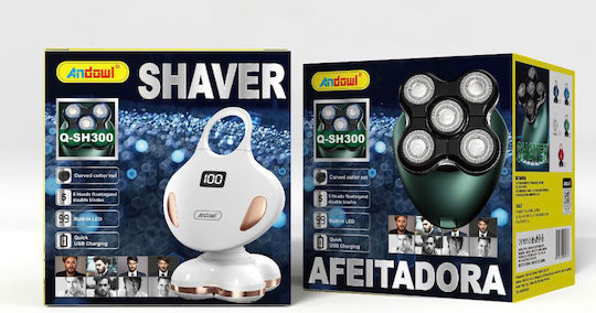 Andowl Q-SH300 Περιστρεφόμενη Ξυριστική Μηχανή Προσώπου Επαναφορτιζόμενη