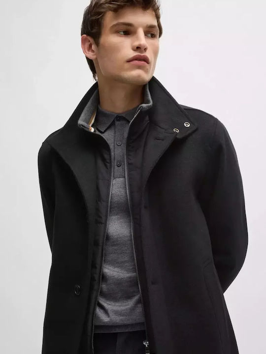 Herren Mantel Schwarz