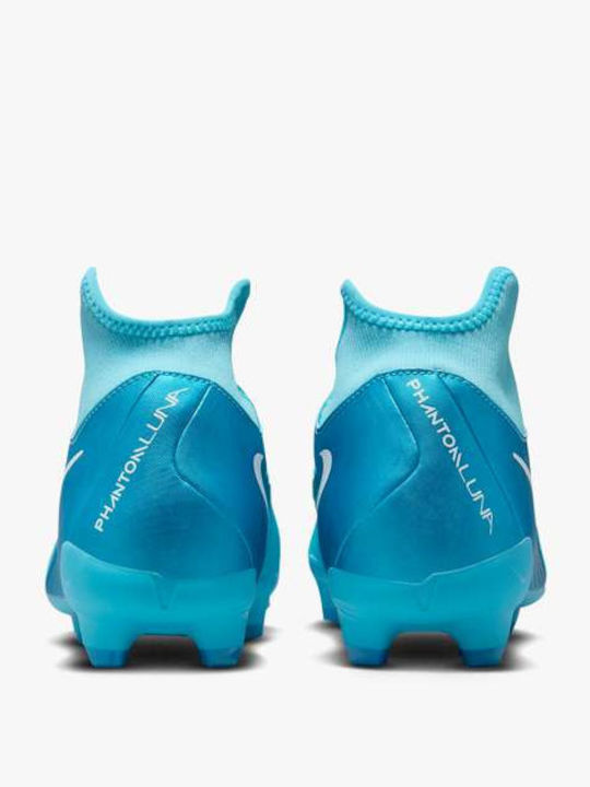Nike Phantom Luna II Academy FG/MG Football Shoes with Blue Cleats