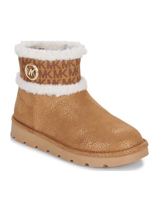 Michael Kors Luxy Laurinda Kids Snow Boots Brown MK101112