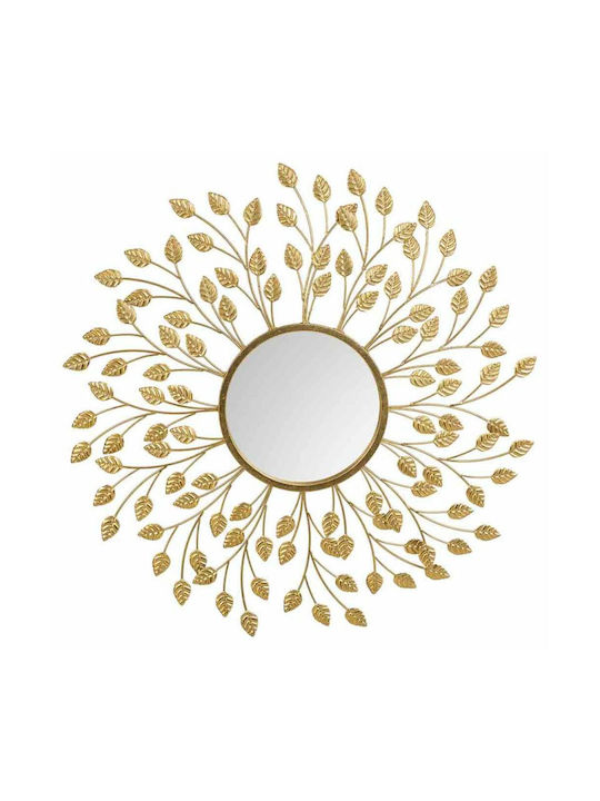 Alexandra House Living Wall Mirror with Gold Metallic Frame 79x79cm 1pcs