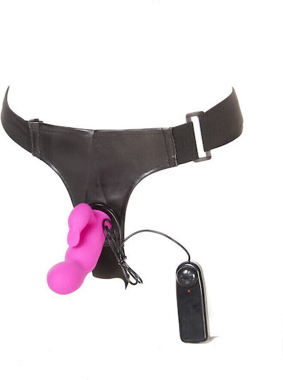 Sweetvibes Gurtzeug mit Dildo und Vibration in Lila Farbe