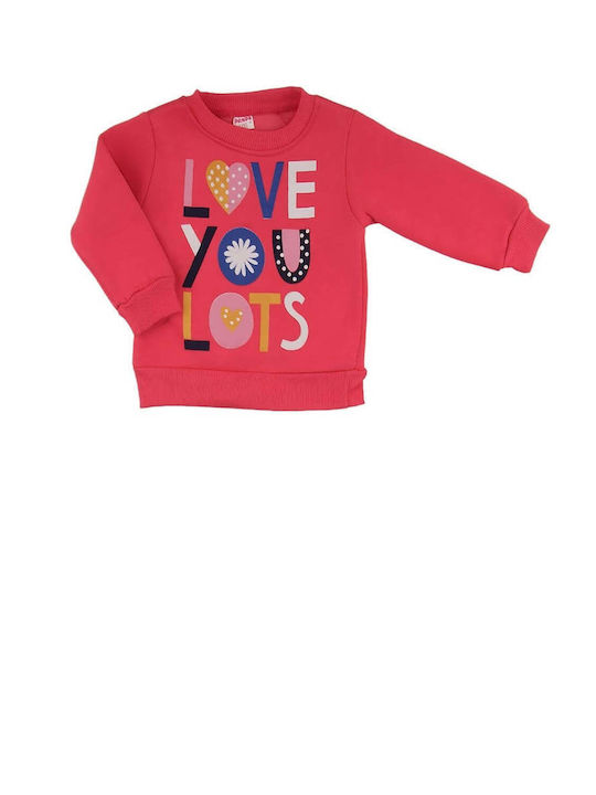 Moyes Kids Sweatpants Set Coral 2pcs