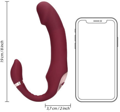 Shots Strapless Strap On με Dildo σε Κόκκινο Χρώμα