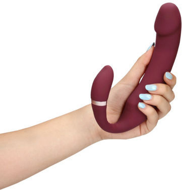 Shots Strapless Strap On με Dildo σε Κόκκινο Χρώμα