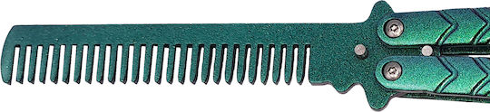Idealstore Cuțit Fluture de Antrenament Tip Pieptene Warrior Pace 23.5 Cm Verde
