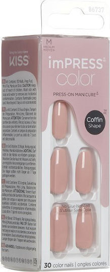 Kiss Impress Nail Tips in Beige Color 30pcs