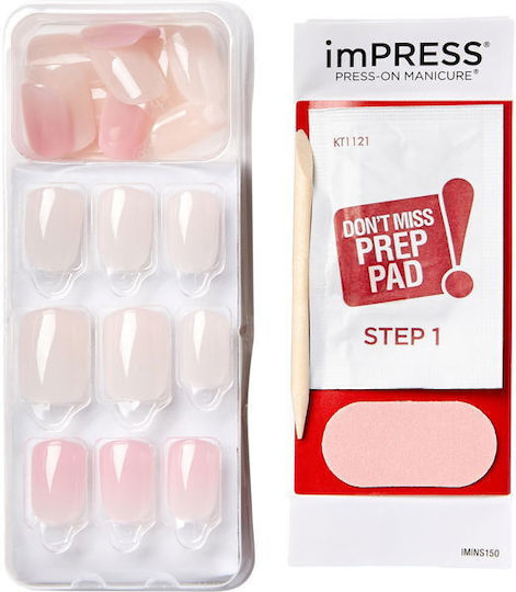 Kiss Impress Colored False Nail Tip Beige