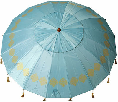 Pliabil Umbrelă de Plajă Aluminiu cu Diametru de 1.8m cu Protecție UV Albastru UPF 50+