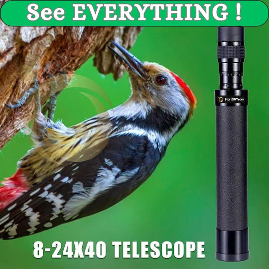 Monocular Telescope Pirate 4-24x40 Powerful Birdwatching Hunting Hiking Star Gazing