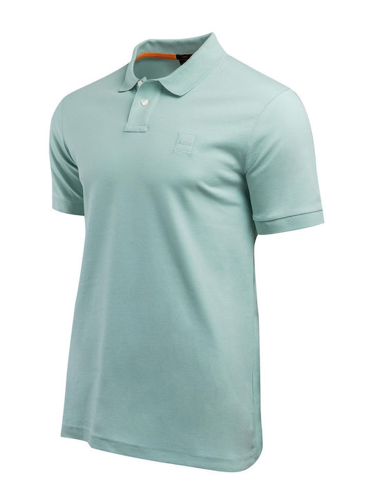 Men's Blouses Polo Short Sleeve Turquoise