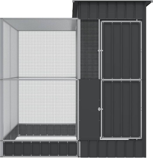vidaXL Vogelkäfig 209x203x216cm. Silber