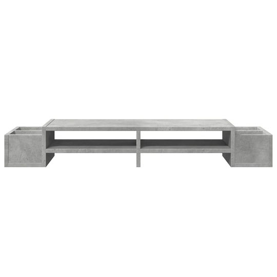 vidaXL Suport Birou pentru 2 Monitoare Beton Gri (854691)