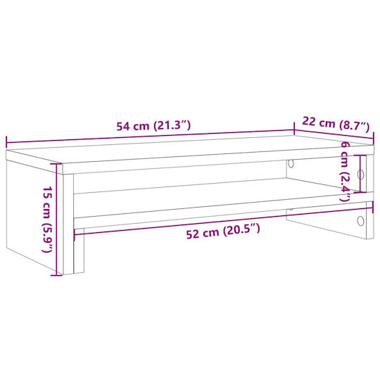 vidaXL Βάση Γραφείου Οθόνης Λευκή (854769)