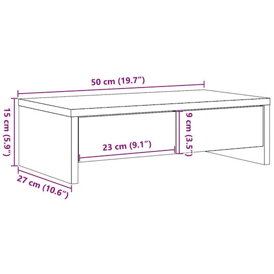 vidaXL Βάση Γραφείου Οθόνης με Συρτάρια (854662)