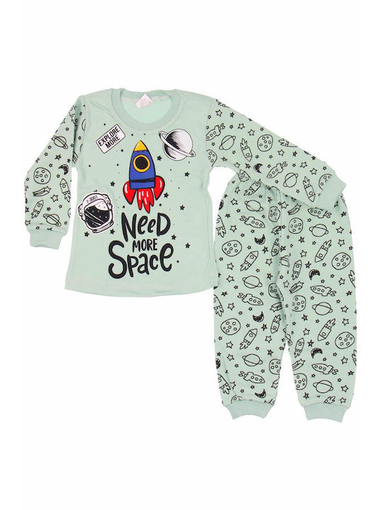 Supermini Kids Pyjamas Winter Cotton GREEN