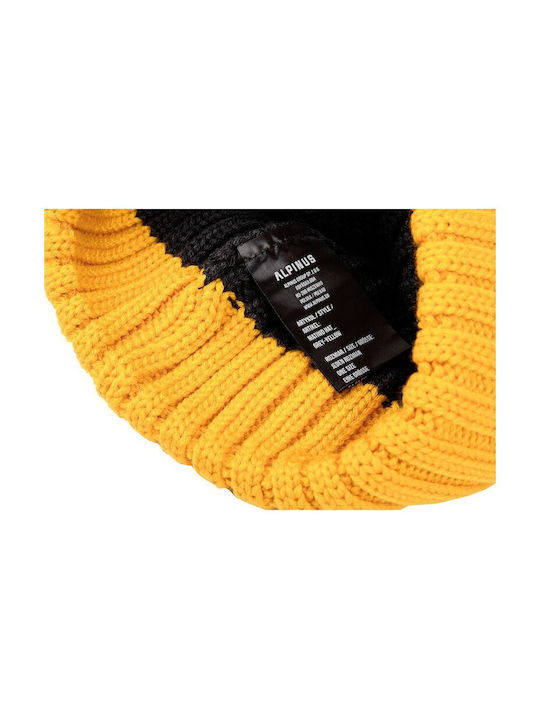 Alpinus Matind A8 Pom Pom Beanie Frauen Beanie mit Rippstrick in Gelb Farbe