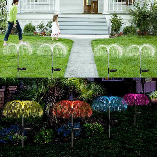 Set 2 Eingesteckte Solarleuchten RGB mit Fotokontakt