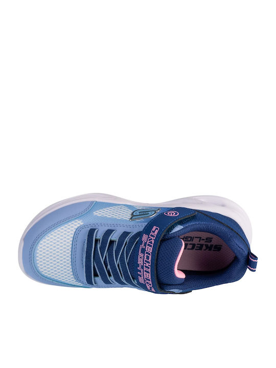 Lighted Gore Kinder Sneakers mit Klettverschluss & Lichtern Hellblau