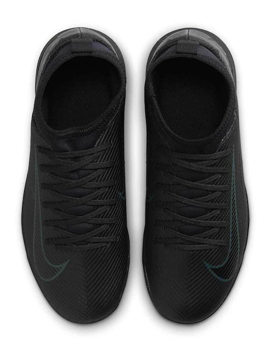 Mercurial Superfly 10 Club Kids Turf Soccer Shoes with Sock Black