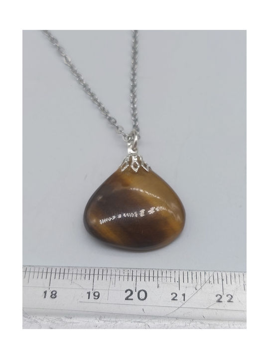 Tiger Eye Cabochon Cut Necklace