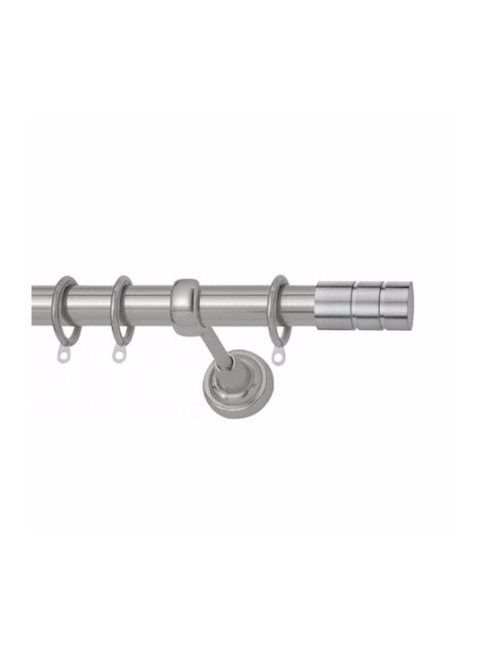Metallisch Vorhangstange Groove Einfach Φ25mm 200cm Nickel Satin